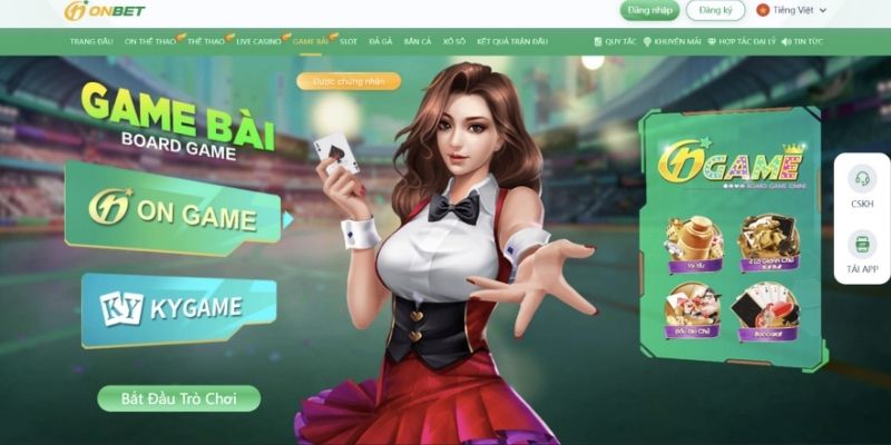 Giới thiệu Onbet game bài